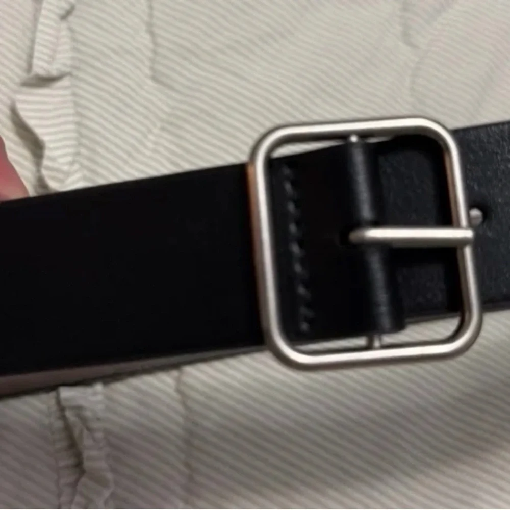 Kids Black Leather Belt